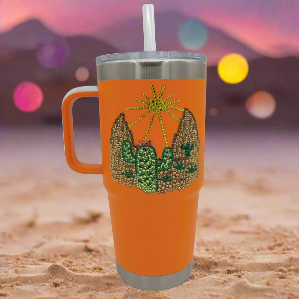 Desert Dawn Rambler® 25oz Straw Mug with Straw Lid