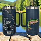 Lets Go Fishing Rambler® 24 oz Mug WITH MAGSLIDER™ LID