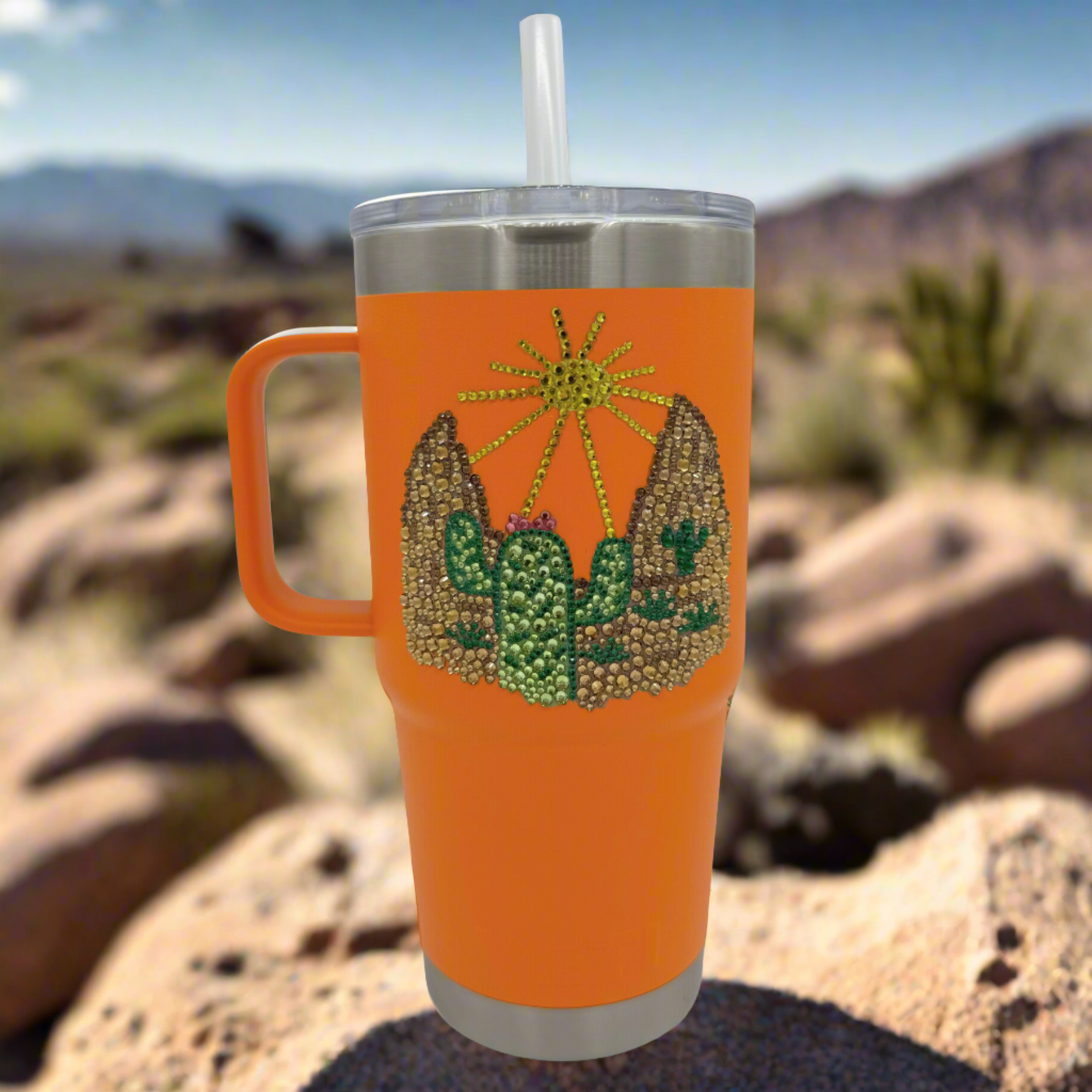 Desert Dawn Rambler® 25oz Straw Mug with Straw Lid