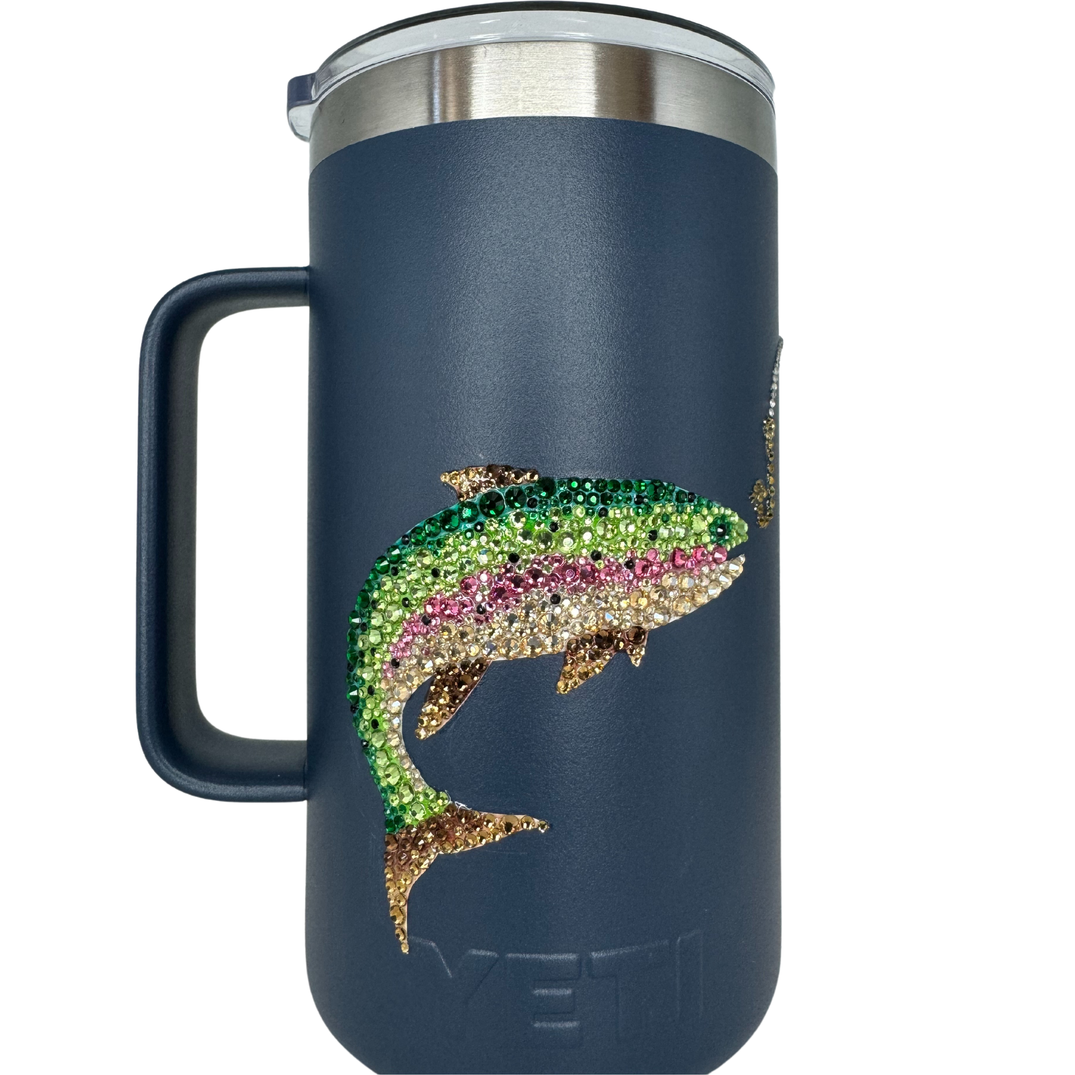 Lets Go Fishing Rambler® 24 oz Mug WITH MAGSLIDER™ LID