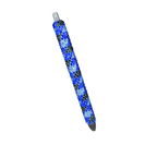 Blue Buffalo Plaid – Glass Rhinestone Pen | Refillable • Cozy Pattern • Fidget-Friendly
