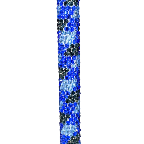 Blue Buffalo Plaid – Glass Rhinestone Pen | Refillable • Cozy Pattern • Fidget-Friendly
