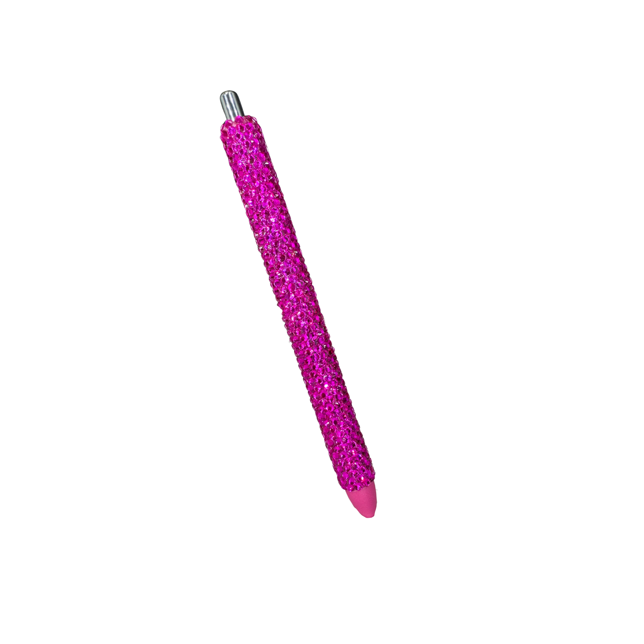 Hot Pink – Custom Solid Color Glass Rhinestone Pen Refillable & Fidget-Friendly