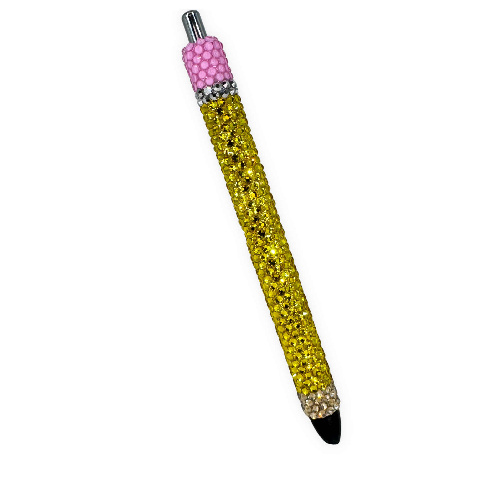 The Pencil Pen – Custom Rhinestone Pen Fidget-Friendly & Refillable